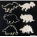 3 Dinosaur Shaped Cookie Cutters – 3-D Skeleton Fossil Super Set – Dino Shape Molds Cutters Stamps – T-Rex Triceratops Stegosaurus Shapes - by Jolly Jon - B06XBLXDS9